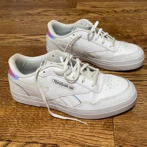 Reebok white classic iridescent